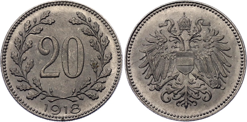 Karel I. 20 haleru